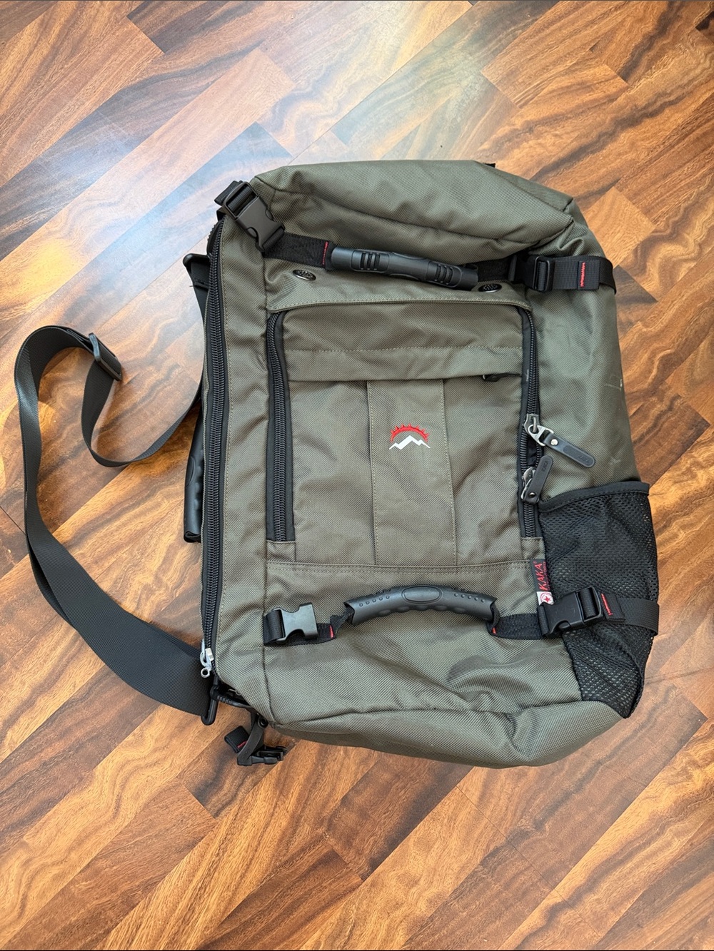 Kaka Olive Green Travel Backpack with Multiple Access Pockets